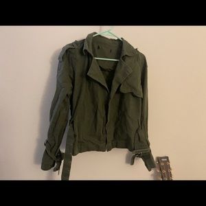 Army green denim jacket, EUC